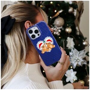 Velvet Caviar IPhone 12 Pro Max Blue Polka Dot Teddy Bear Phone Case